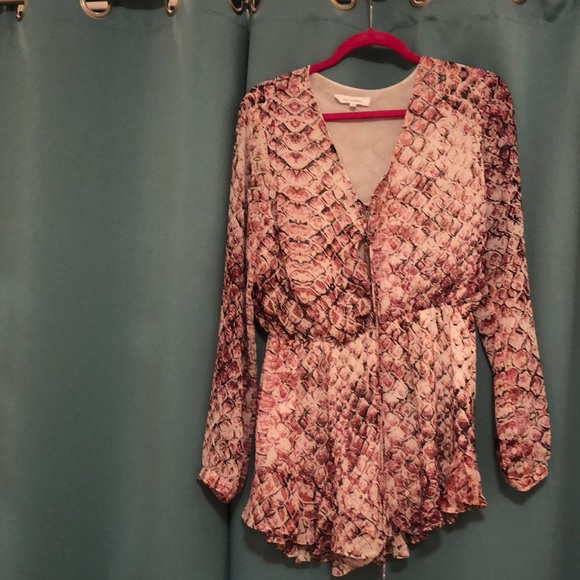 Pink Pattern Romper - Picture 1 of 4